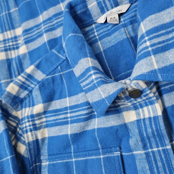 L.L. Bean Signature Chamois Flannel Shirt Medium Regular - Picture 2 of 2